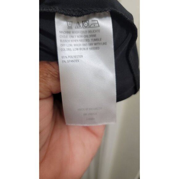 Collen Lopez Black Geometric Smocked Convertible Top Size 2xl - Picture 7 of 8